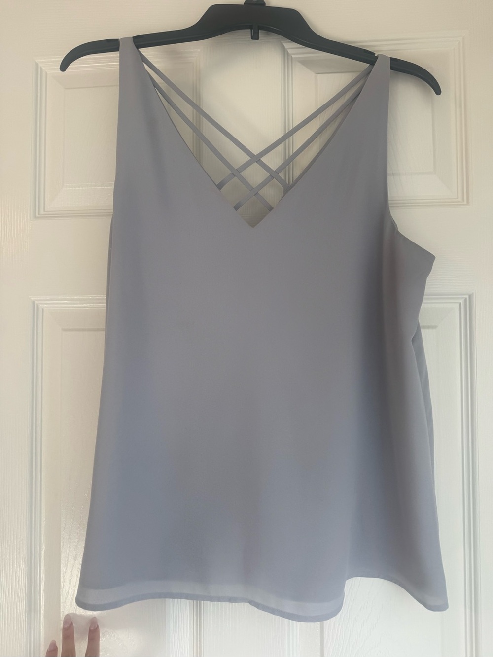 Express Gray Sleeveless Blouse